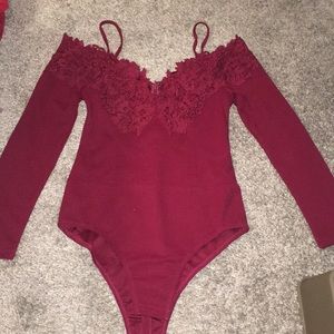 red bodysuit